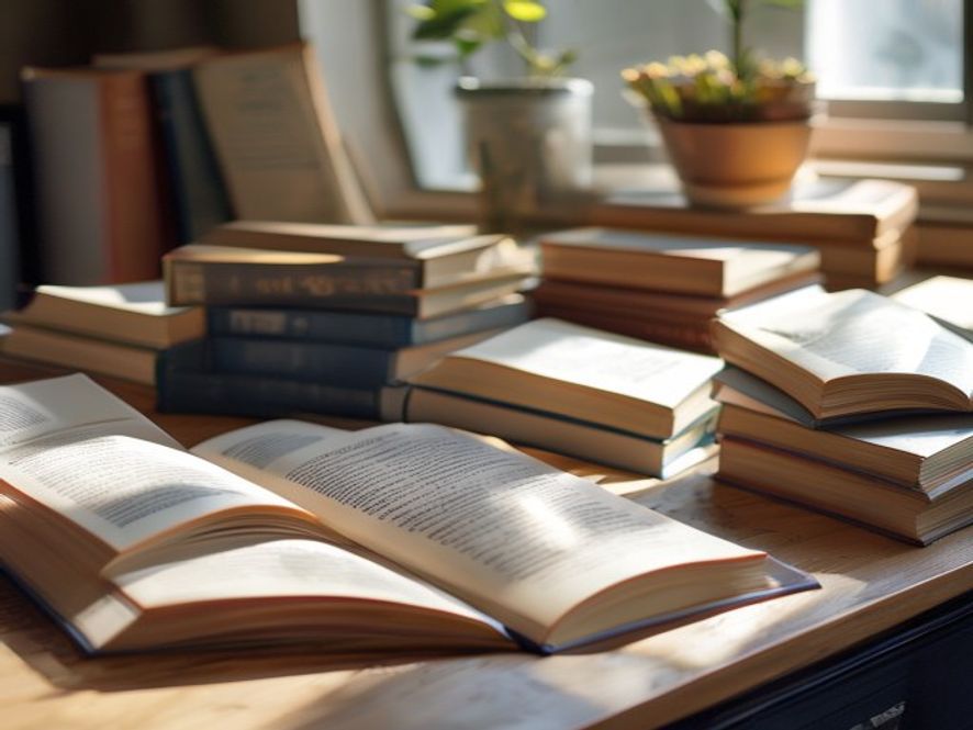 Educational materials and learning resources displayed clearly